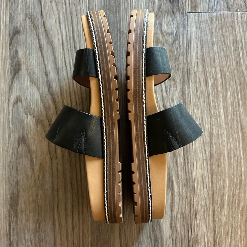 Madewell slip on sandals, black, size 8 - Picture 3 of 4